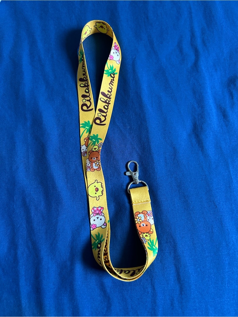 Rilakkuma Yellow Character Lanyard with Clip
